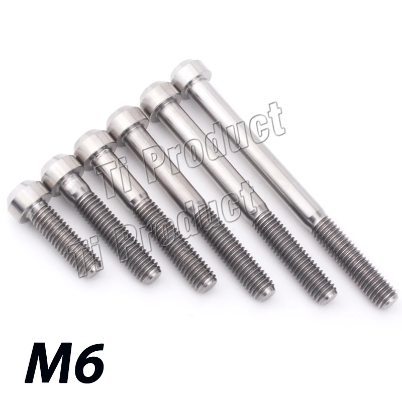 1 шт. титановый болт GR5 M6 X 10 15 20 25 30 35 40 45 50 60 65 мм|Дверные зажимы из нержавеющей