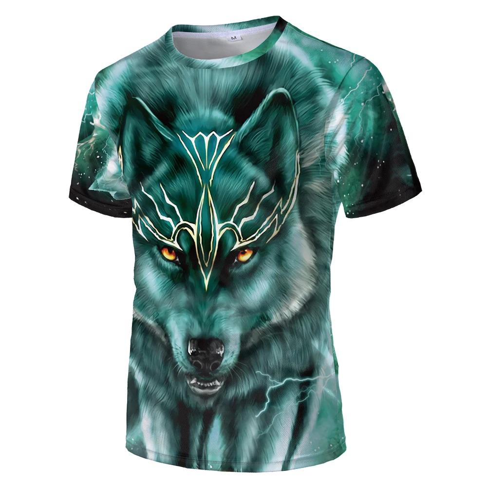 2019 Newest Wolf Breathable 3d Print  Animal Cool Funny T-shirt Men Short Sleeve Tops Male T Shirt Fashion  With Tshirt