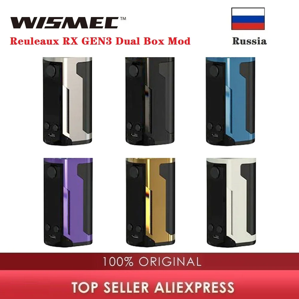 Оригинальный WISMEC Reuleaux RX GEN3 двойной бокс мод vs RX300 TC без 18650 батареи Vape электронная