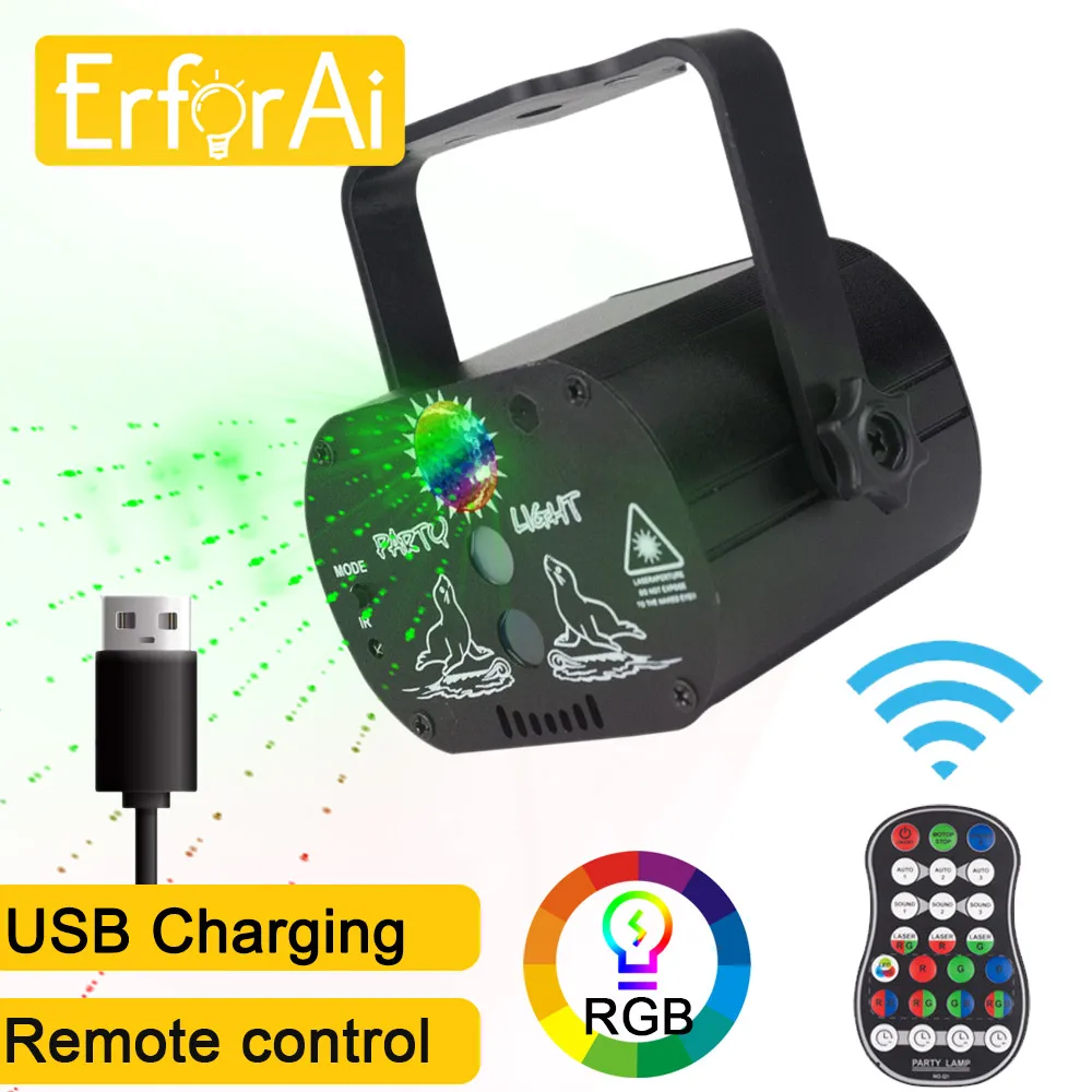 Lampe Led Disco 60 modèles rvb scène lumières Laser projecteur lumières commande vocale musique fête spectacle effet lampe avec contrôleur