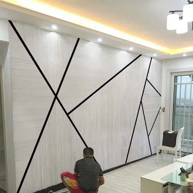 Utánzású Fa Gabona Önfagási Dekoratív Falmatricák Tv Háttér Fali Vonal Háttérkép Kép Keret Partíció Széle - Image 4