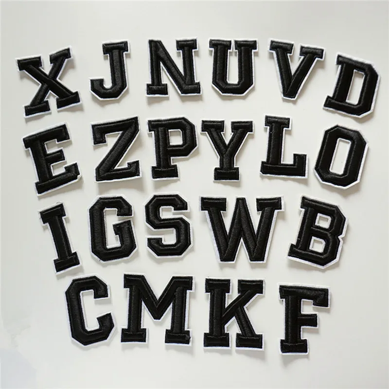 Большой размер английские буквы алфавита вышивка патчи клейкие Пришивные брендовые аксессуары для одежды наклейки аппликация имя патч