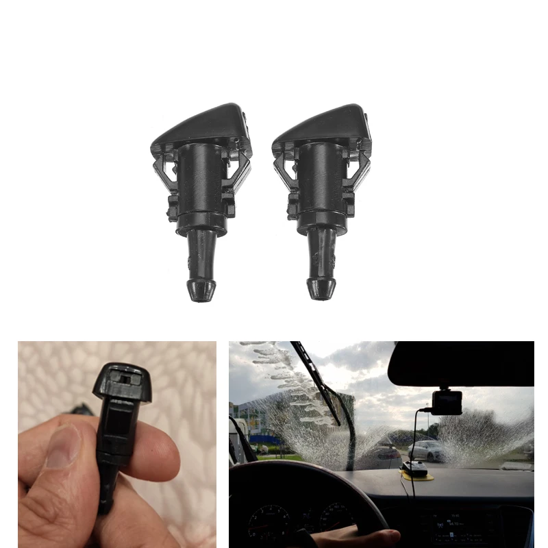 

1 Pcs Car Front Windshield Wiper Water Washer Jet Spray Nozzles For Hyundai Verna For Solaris ix35 ix25 Auto Replacement Parts
