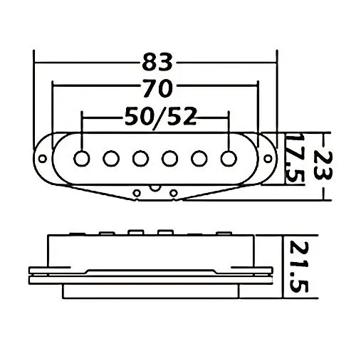 Wilkinson SSS однокаточная керамика звукосниматель для гитары N/M/B 1 комплект белый/черный