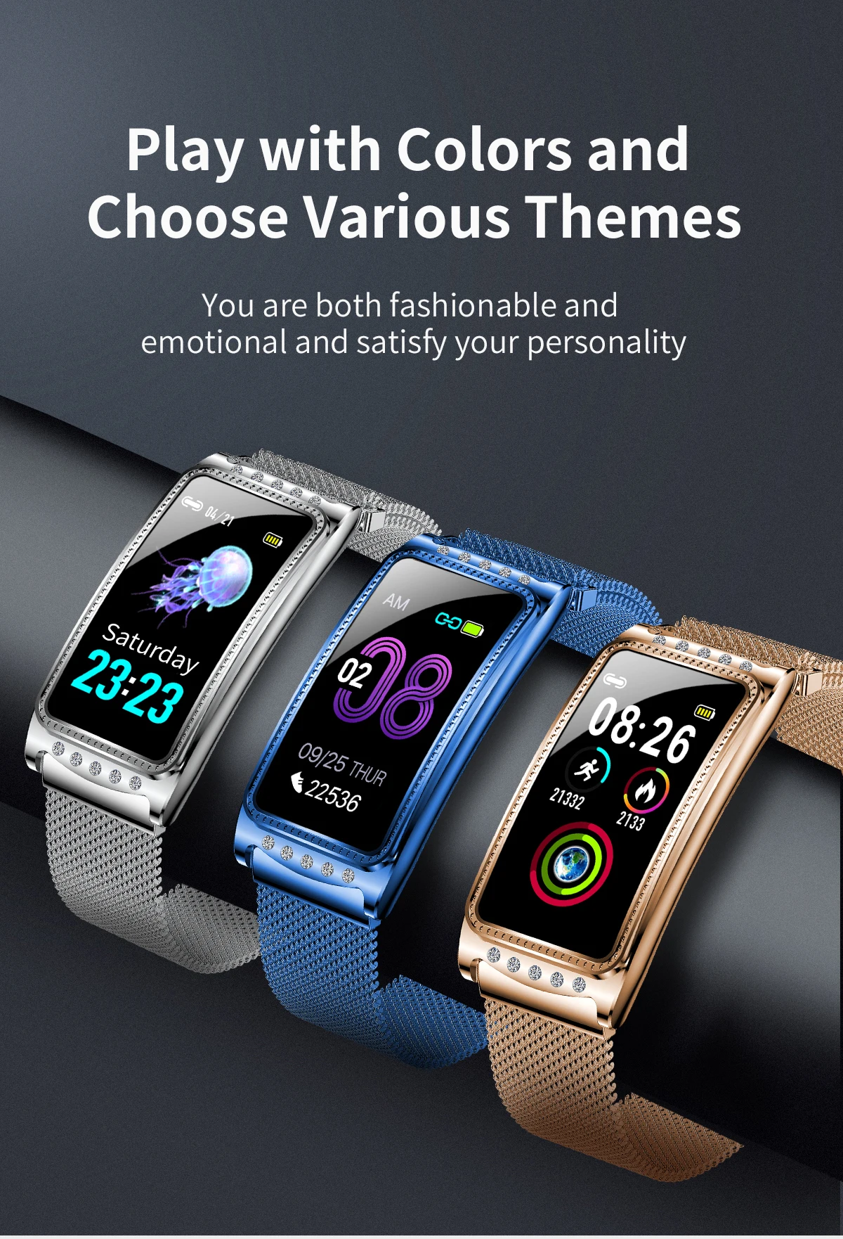 Смарт-часы для мужчин и женщин, умный спортивный браслет, браслет, кровяное давление, пульсометр, шагомер для Android iOS, xiaomi honor