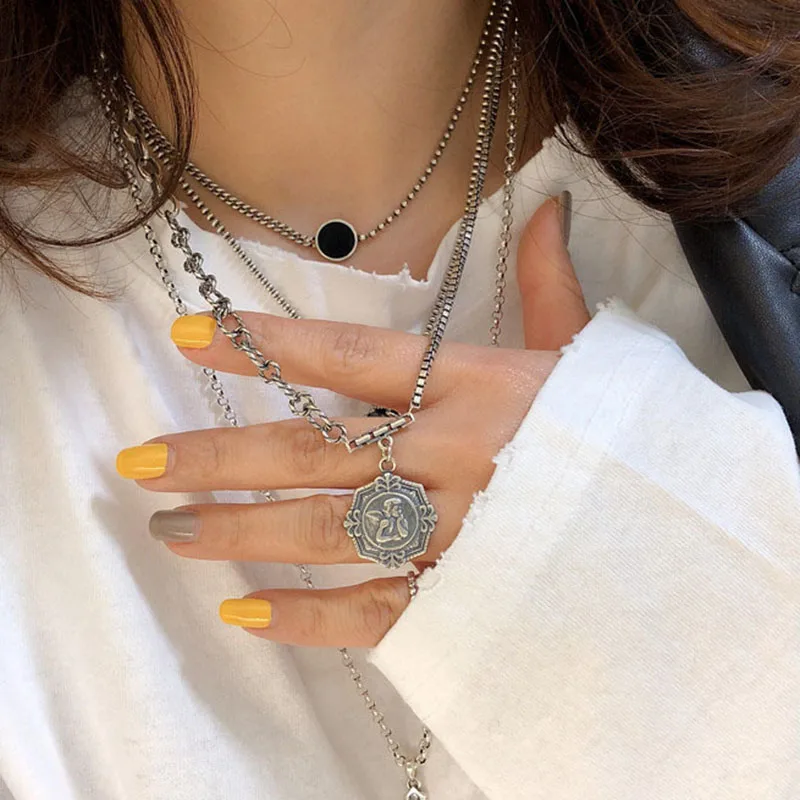 Mewanry 925 Sterling Silver Sweater Necklace for Women Fashion Elegant Party Angel Cupid Pendant Couples Jewelry Birthday Gifts - Image 5