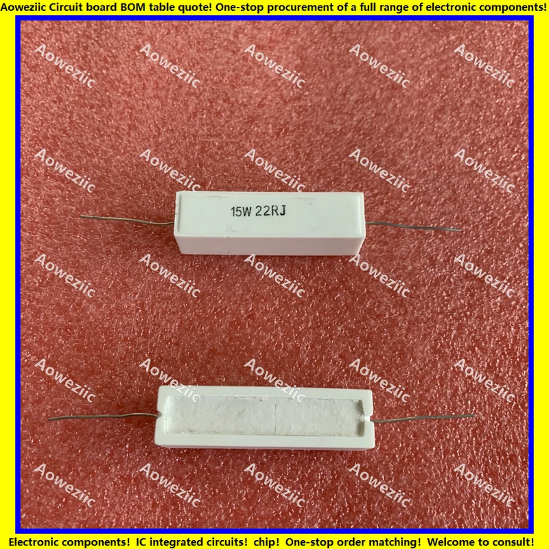 

Горизонтальный цементный резистор 15W22RJ 15w22Ω J RX27, 15 Вт 22 Ом 22R 15W2 2 Ом, керамическое сопротивление, точность 5%, сопротивление мощности, 10 шт.