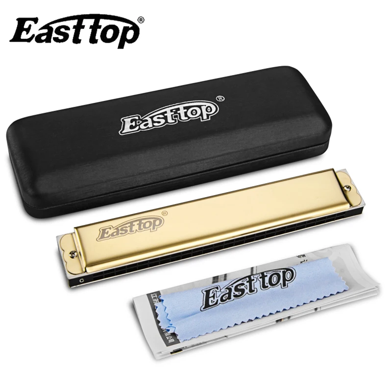East top Tremolo Harmonica Key of C, 24 Holes Professional Tremolo Mouth  Organ T2406S Harmonica For Adults, Professionals and Students
