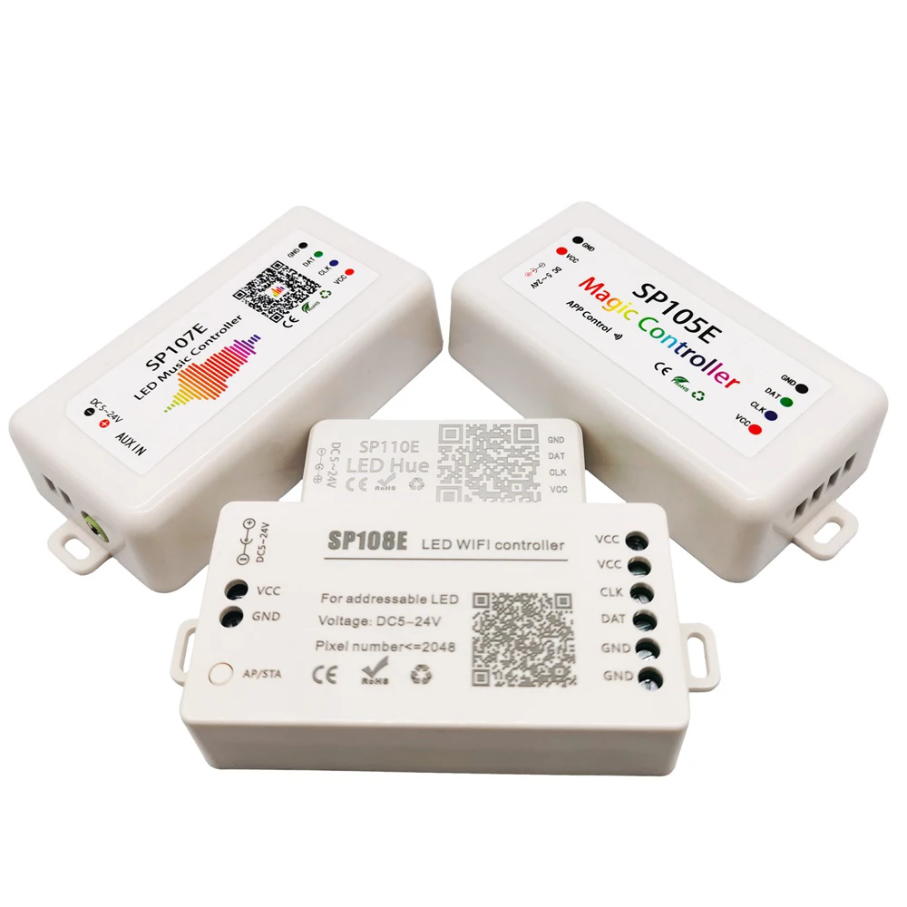 Музыкальный контроллер SP105E / SP107E SP108E SP110E Bluetooth используется для WS2811 WS2812 SK6812 и