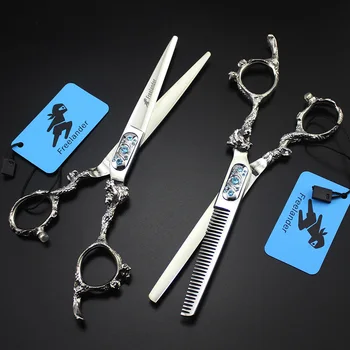 

6.0" Oloey Hairdressing Scissors Hair Professional Thinning Shears Set Hair Cutting Scissors Barber Scissors 440c Material