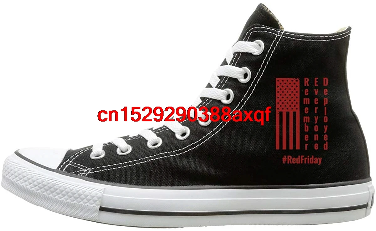 

Canvas Shoes Remember Everyone Deployed-1 Classics High Top Lace Ups Sport Sneakers For Men's Women's