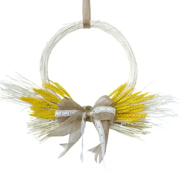 

Home Decoration Ear Wheat Wreath Door Wall Hanging Pendant Garland Wedding Party Festival Decoration Autumn Wreath