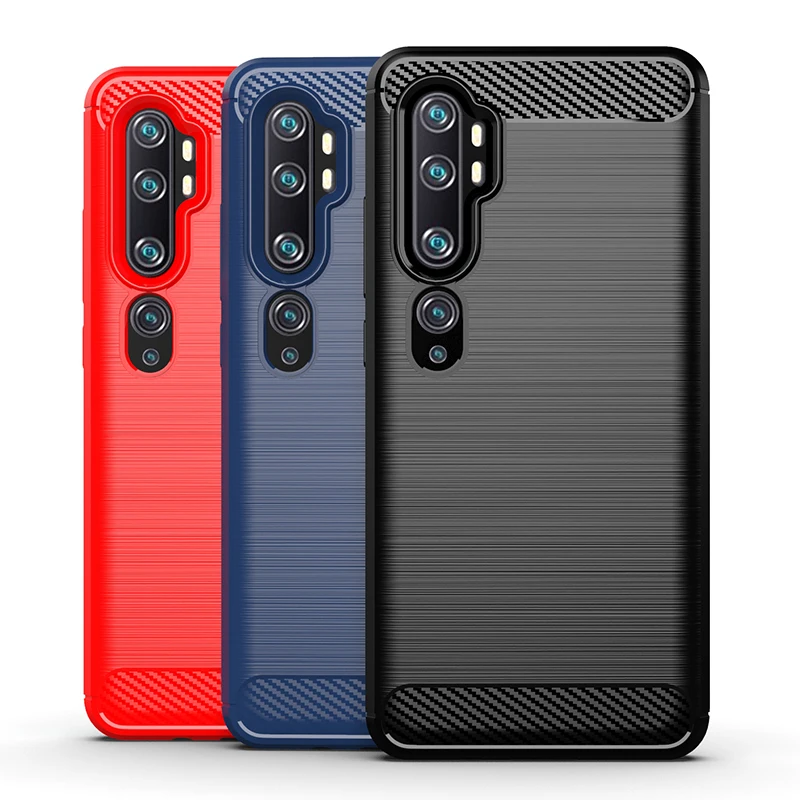Чехол из углеродного волокна противоударный чехол для телефона Xiaomi Mi Note 10 CC9 Pro Play