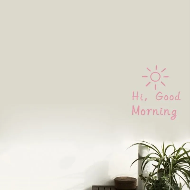 Diy Wand Aufkleber Sonne Hallo Guten Morgen Englisch Gruss Wand Aufkleber Fur Home Wohnzimmer Schlafzimmer Warme Einfache Wand Dekor Aufkleber Aliexpress