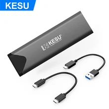 Pcie m.2 nvme/ngff ssd caso adaptador m-chave/b-chave tipo c usb 3.1 ssd gabinete 10gbps liga de alumínio disco rígido externo caddy