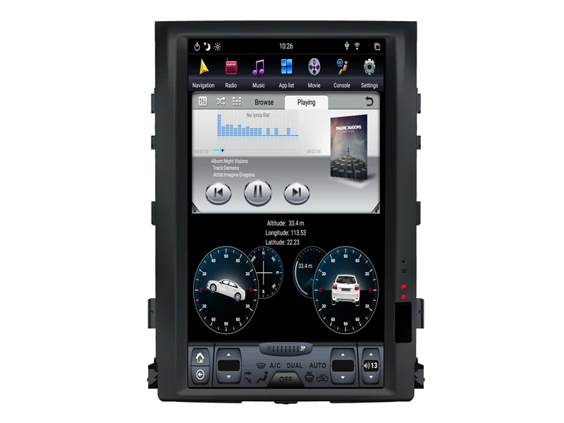 1" вертикальный ips экран радио плеер для TOYOTA LAND CRUISER 2008-2011 gps tesla головное устройство 32 Гб rom Android 8,1 Автомобильный мультимедийный