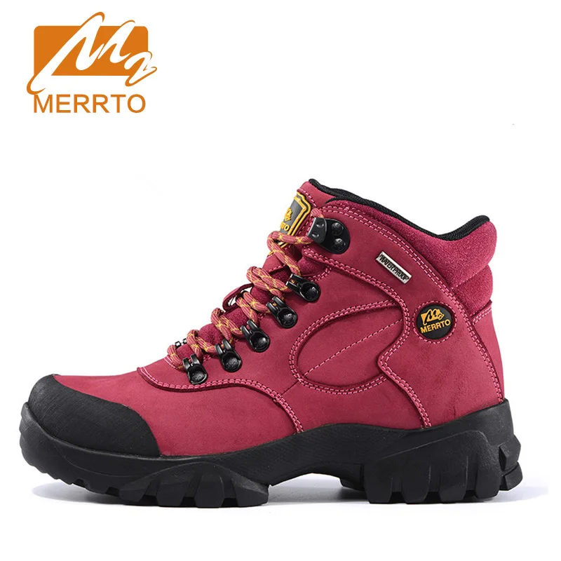 MERRTO/Женская водонепроницаемая походная обувь; женская уличная обувь из натуральной кожи; походные ботинки для альпинизма, кемпинга, треккинга; женская обувь - Цвет: Meih trekking boots