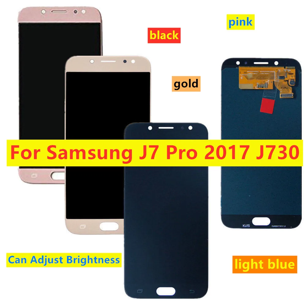 

High Qaulity LCD For Samsung Galaxy J7 Pro 2017 J730 J730F LCD Display Touch Digitizer Screen Assembly Adjust Brightness