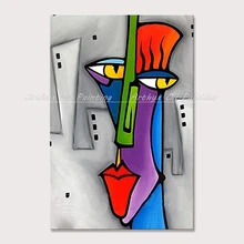 Arthyx Hand Painted Cartoon Characters Oil Paintings On Canvas Abstract Pop Art Posters Wall Pictures For Living Room Home Decor