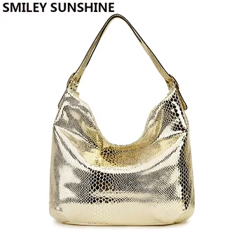 

Luxury Snake Print Women Leather Handbags Big Female Shoulder Bag Ladies Hand Bags Gold Messenger Crossbody Bag for Women 2019