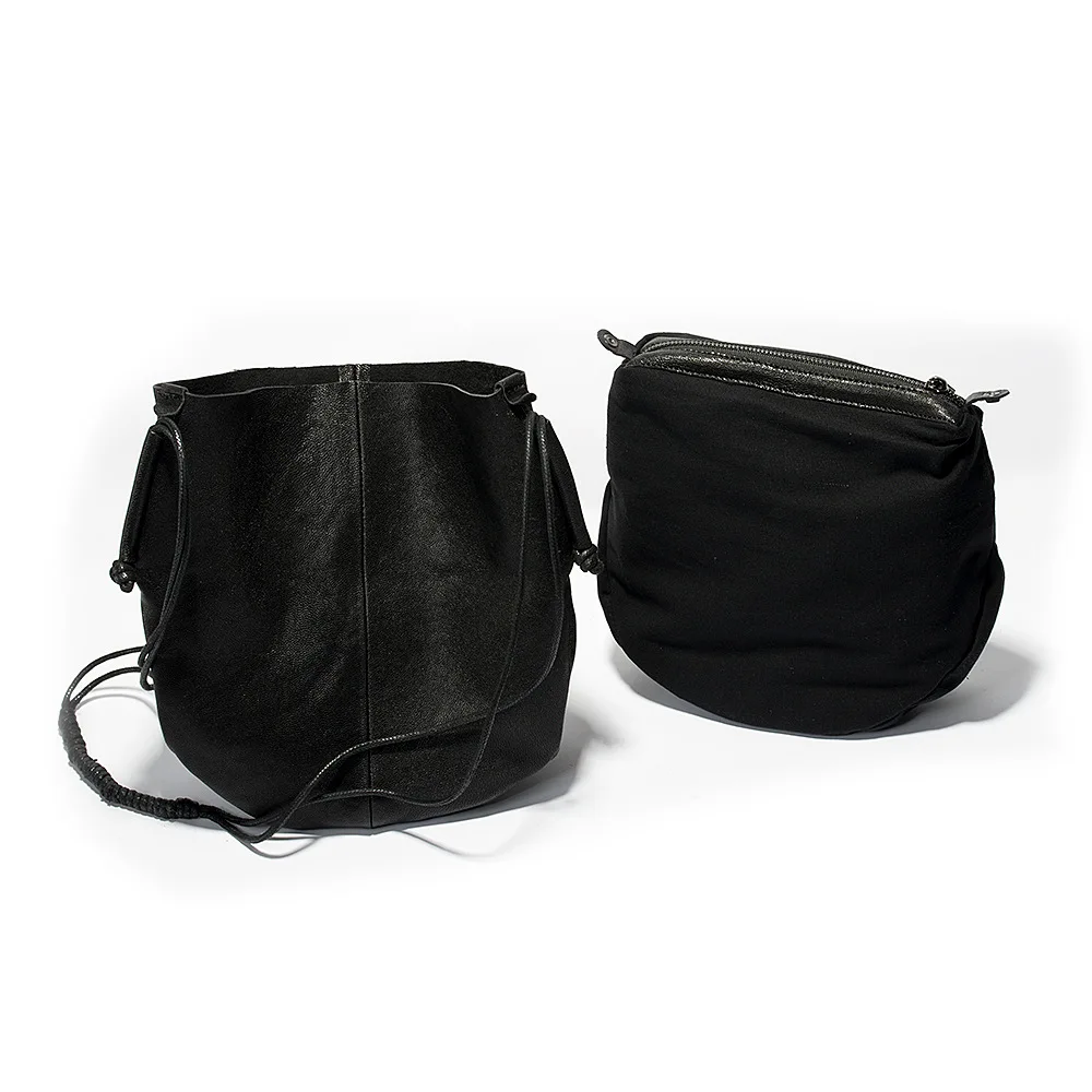 Мягкая сумка из овчины женская кожаная новая сумка-тоут сумка на одно плечо художественная простая черная сумка через плечо сумка-мессенджер