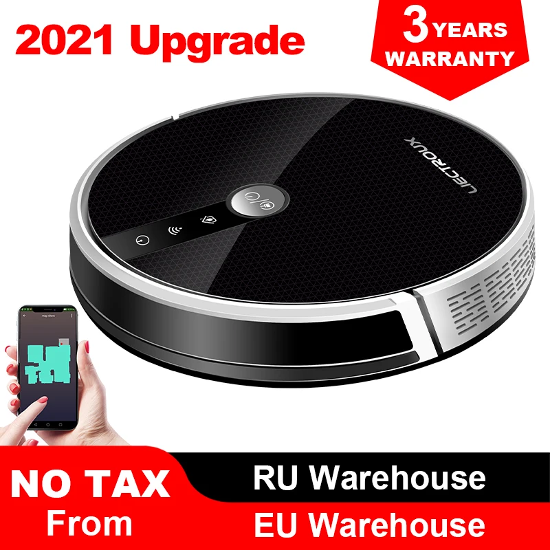 LIECTROUX C30B Robot Vacuum Cleaner Map Navigation,WiFi App,4000Pa Suction,Smart Memory,Electric WaterTank,Wet Mopping,Disinfect 1