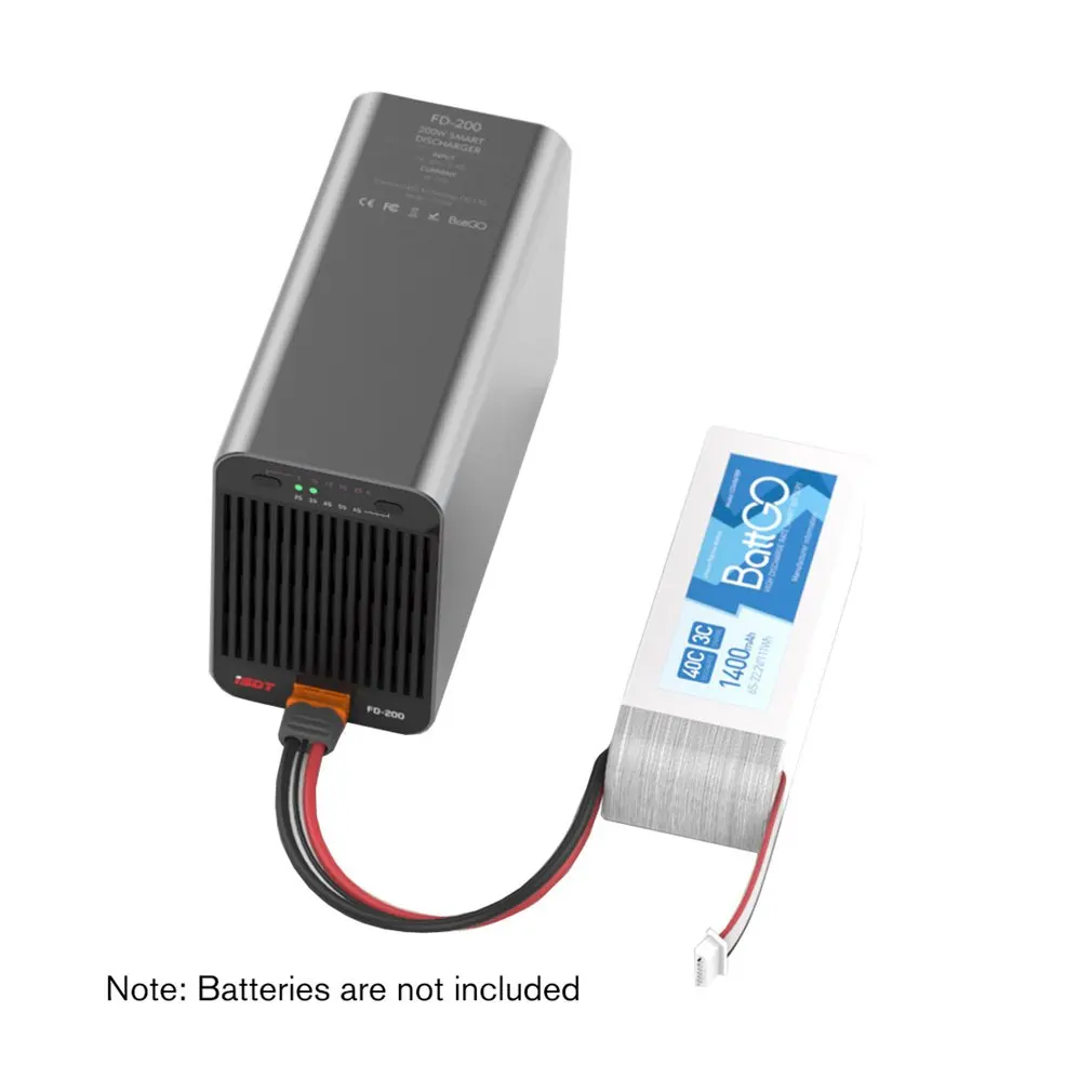 

ISDT FD-200 200W 25A Support 2-8S Lipo Battery Wireless APP Control Discharger for RC Drone Spare Parts RC Gift Present Toy