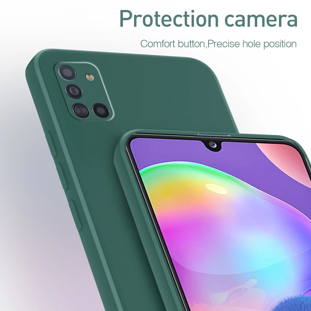 Luxury Original Square Soft Liquid Silicone Phone Case For Samsung Galaxy S21 Ultra S20 FE S10 Plus S9 S8 Note 20 10 9 8 Cover