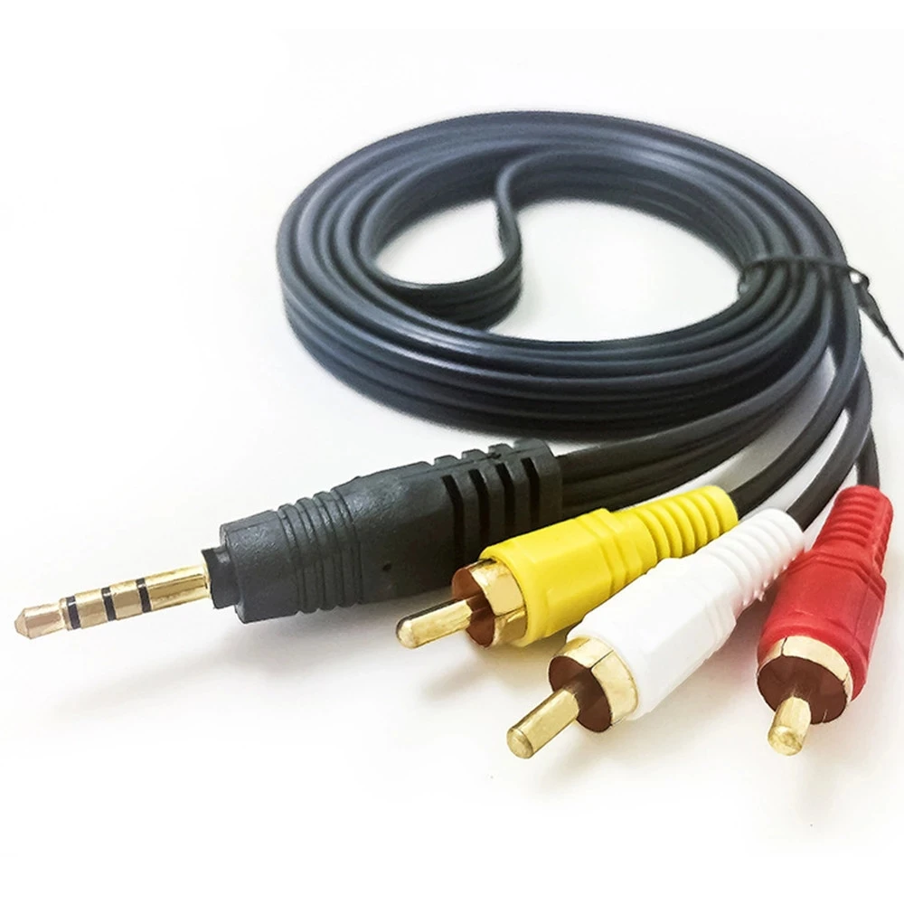 Audio Conversion Cable Audio Adapter Connectors 3.5mm Jack Plug Male to 3 RCA Adapter 1.5M3M5M10M 3.5 to RCA Male Audio Video AV Cable Wire Cord For Speaker Laptop DVD TV