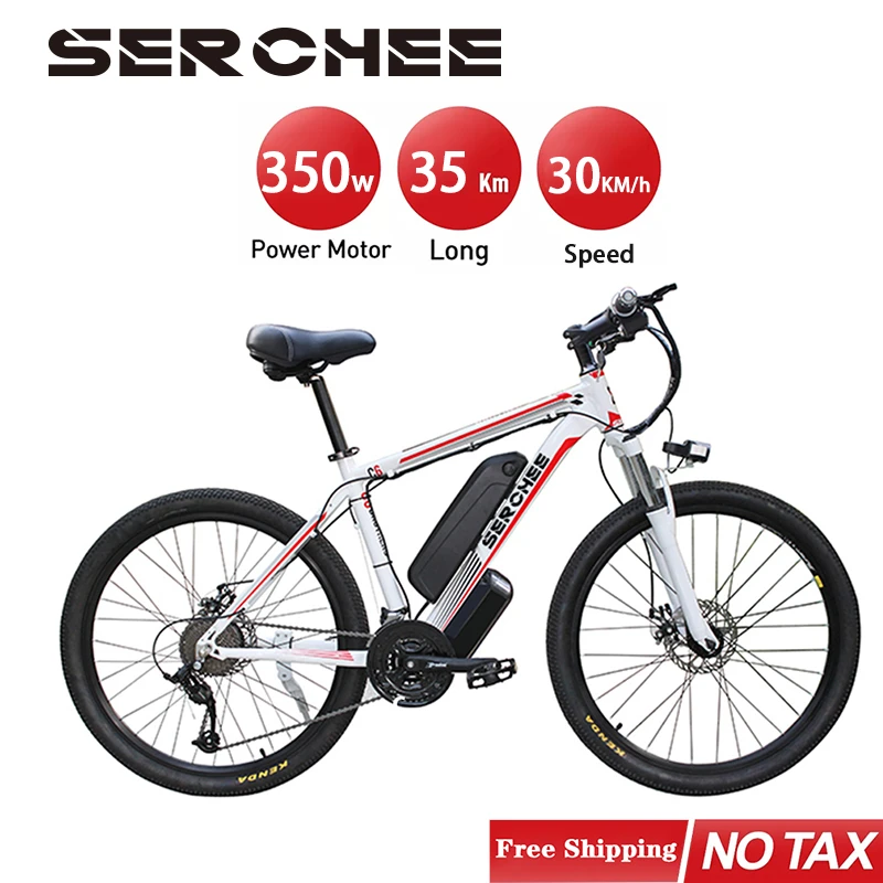 Goed jeugd Ter ere van Serchee C6 50Km Levensduur Batterij Elektrische Fiets 350W 48V 15AH E Bike  21 Snelheid 40 Km/h mountain Dirt Fiets Mtb Ebike Electromobile|Elektrische  fiets| - AliExpress