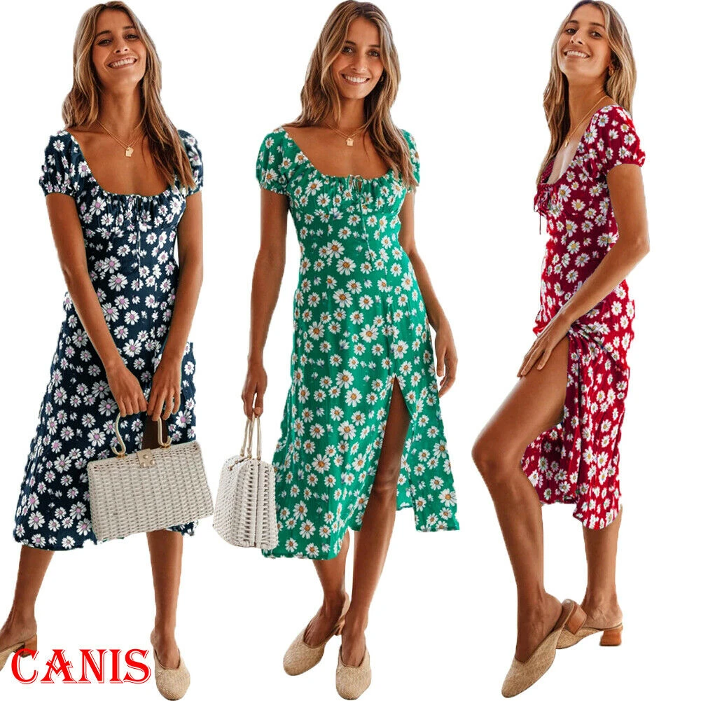 midi beach dresses with sleeves
