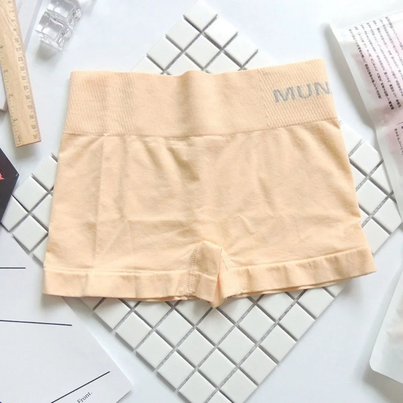 

Japanese Fashion Solid Color Seamless High Waist Elastic Tight-Fitting Safety Pants