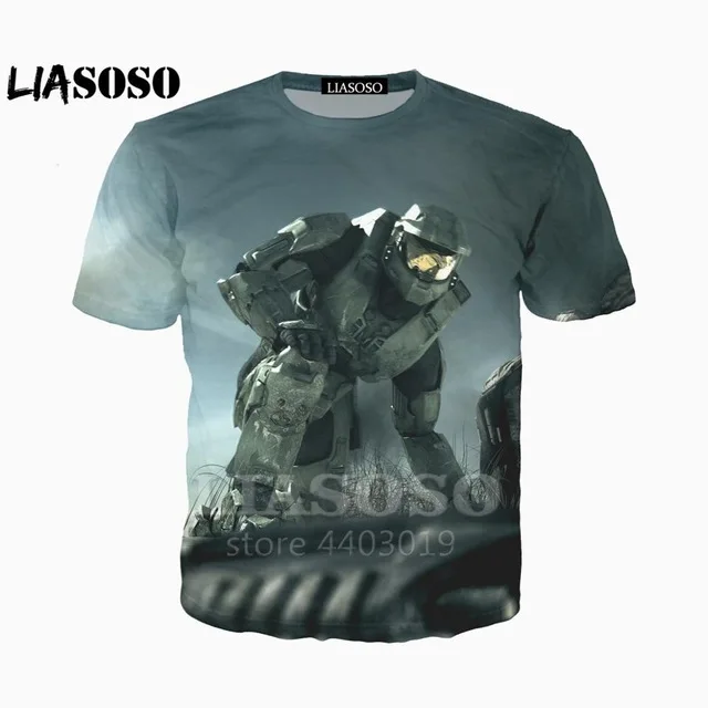 3d печать каталогов в Halo СБ ООН футболка Master главный 3D преддошкольного возраста одежда для малышей Для мужчин Для женщин футболка аниме войны игры футболки