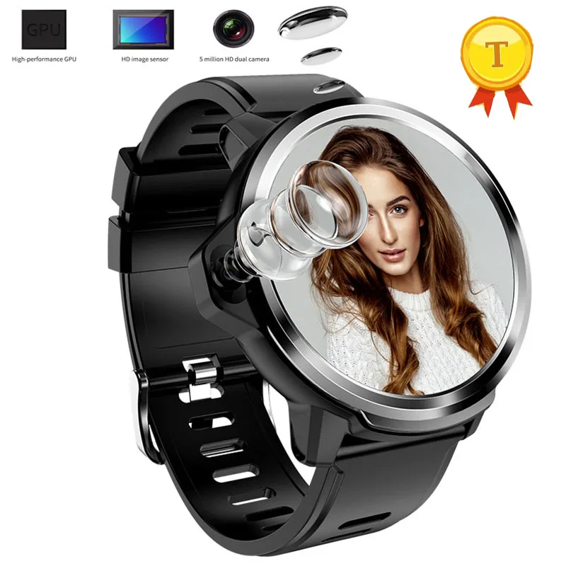 4G в деловом стиле smart watch с 1 6 дюймов большой круглый экран Двойная камера функцией