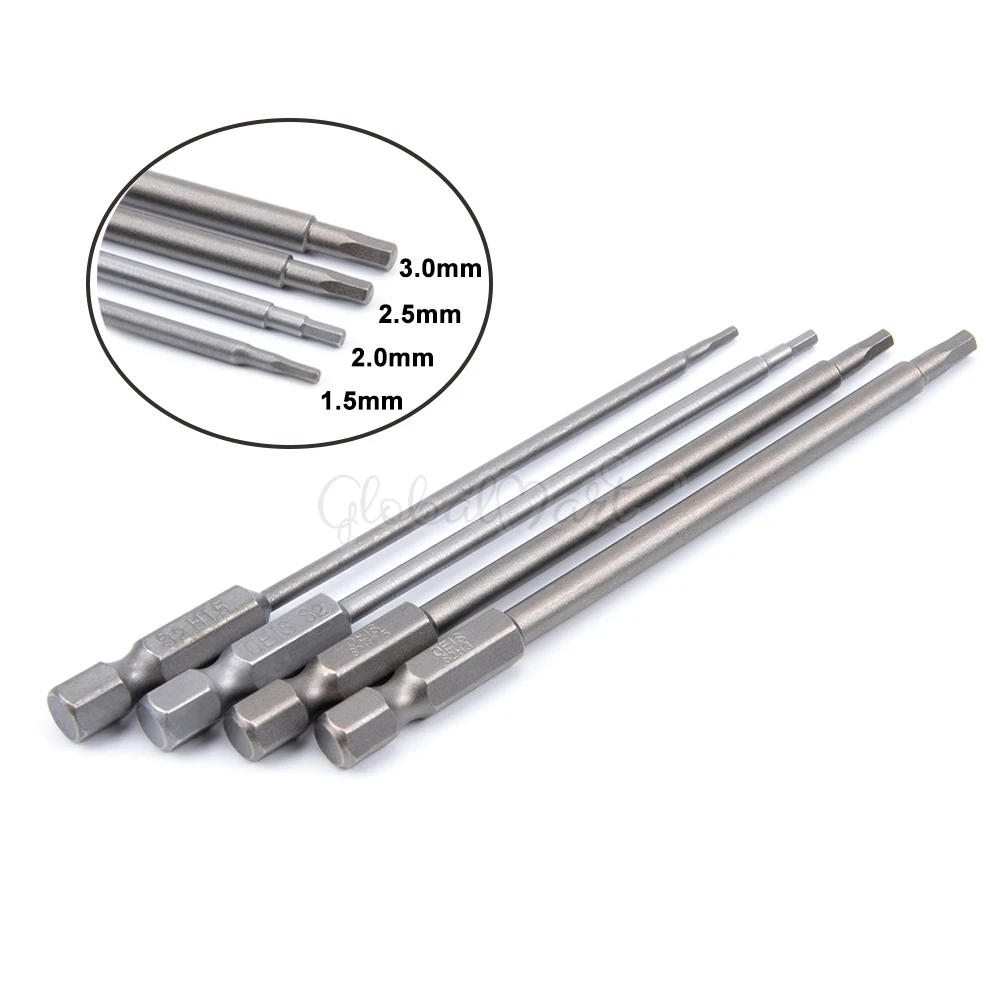 4pcs Metal HexagonaL-wrenches Screwdrivers Tools Kit 1.5/2.0/2.5/3.0mm for RC