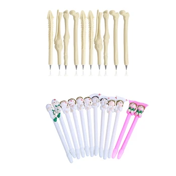 

20x Bone Desigh Ballpiont Pens for Nurse Friends or Student Etc & 12Pcs Cartoon Nurse Style Ballpoint Pens