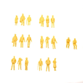 

1:100scale model yellow skin color figure for diorama model buildings making 1:150 1:200 mdoel unpainted people for tiny scenery