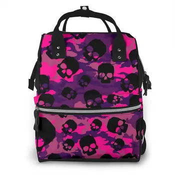 

Mummy Maternity Nappy Bag Camouflage Skull Large Capacity Nappy Bag Travel Backpack Nursing Bag for Baby Care
