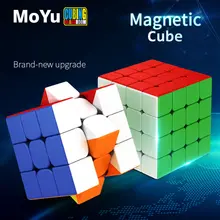 MoYu RS3M 2020 manyetik RS4M sihirli küpler Cubing sınıf 3x3x3 mıknatıslar hız bulmaca küpleri 4x4x4 RS4 M