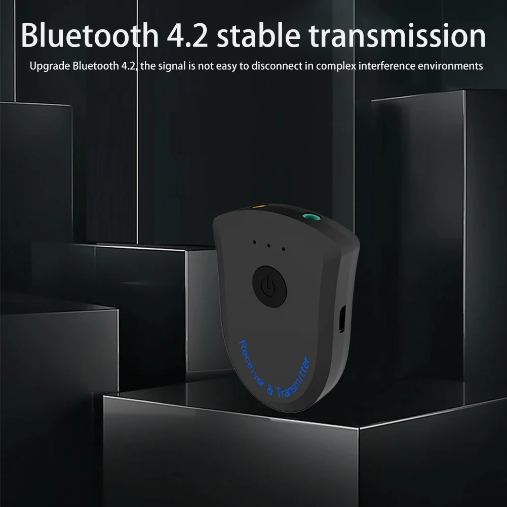 Стереоприемопередатчик "2-в-1" с Bluetooth 4,2 аудио приемник передатчик Беспроводной аудио-видео адаптер для ТВ MP3 ПК