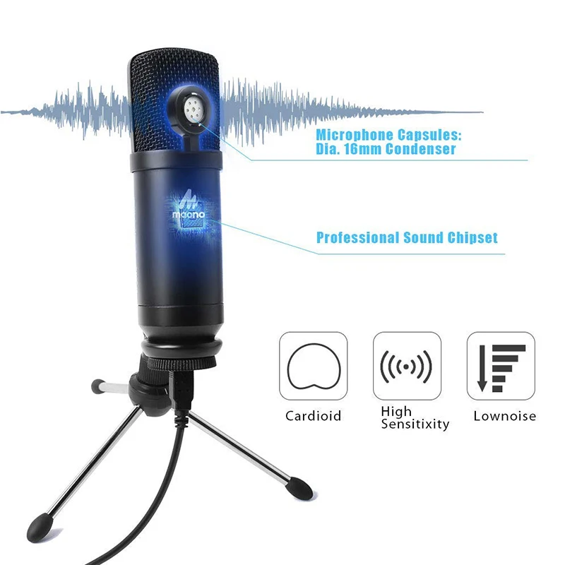 USB Microphone With Tripod Stand MAONO AU-A04TR