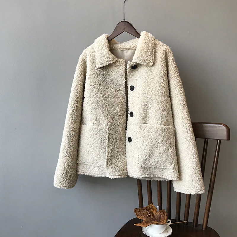 Mooirue, зимняя женская куртка из овечьей шерсти, мягкая, однобортная, тонкая, овечья шерсть, одежда, тонкая, теплая, винтажная, повседневная, кардиган, Feminino, пальто