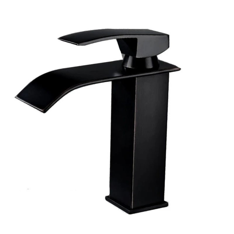 

Hot Cold Basin Faucet Waterfall Bathroom Vanity Sink Faucet Single Lever 203F