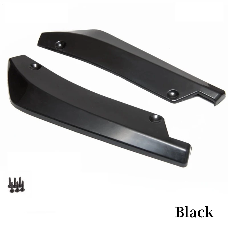 black Carbon Cool 2pcs For Renault Megane Logan Mitsubishi Lancer VW Tiguan Golf 4 7 6 T5 T4 Jetta Car Bumper Fender Spoiler Wrap - Название цвета: black