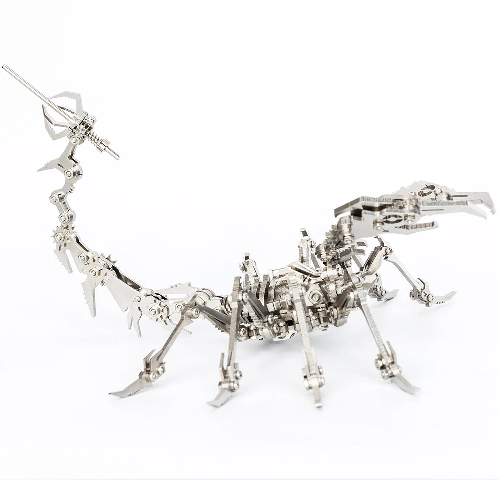 Najtaniej Robot owad skorpion 3D stalowe metalowe wykończone DIY wspólne mobilność miniaturowy model zestawy Puzzle zabawki chłopiec łączenie Hobby Building