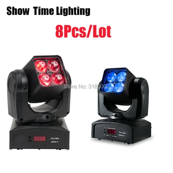 

Powerful Beam&Wash 2IN1 Mini Dj Led zoom beam moving head lite 4pcs 10W RGBW 4 IN 1 Use For KTV DJ Party Disco Night Club Show