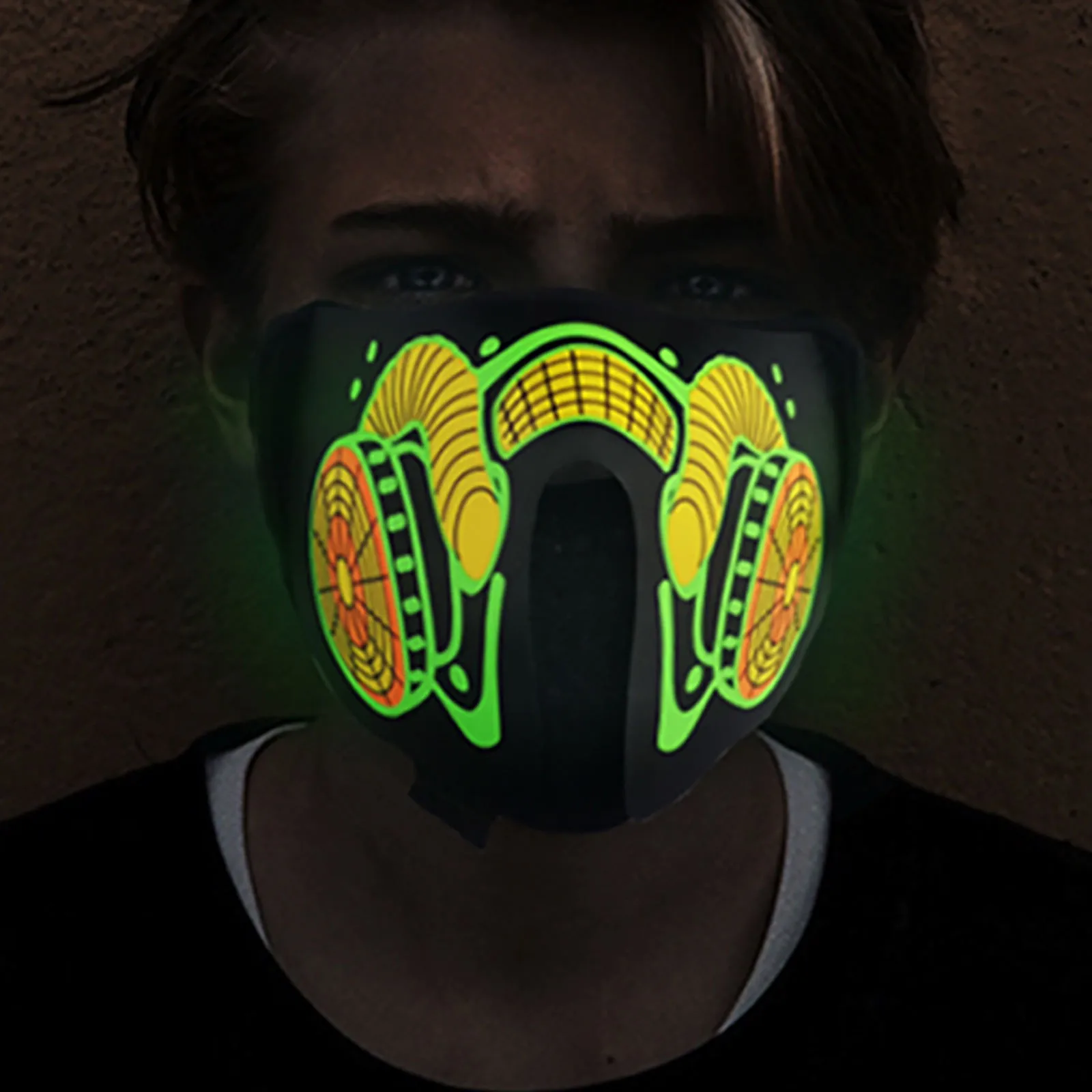 Светящаяся Маска Мягкая и комфортная по требованию заказчика светящиеся