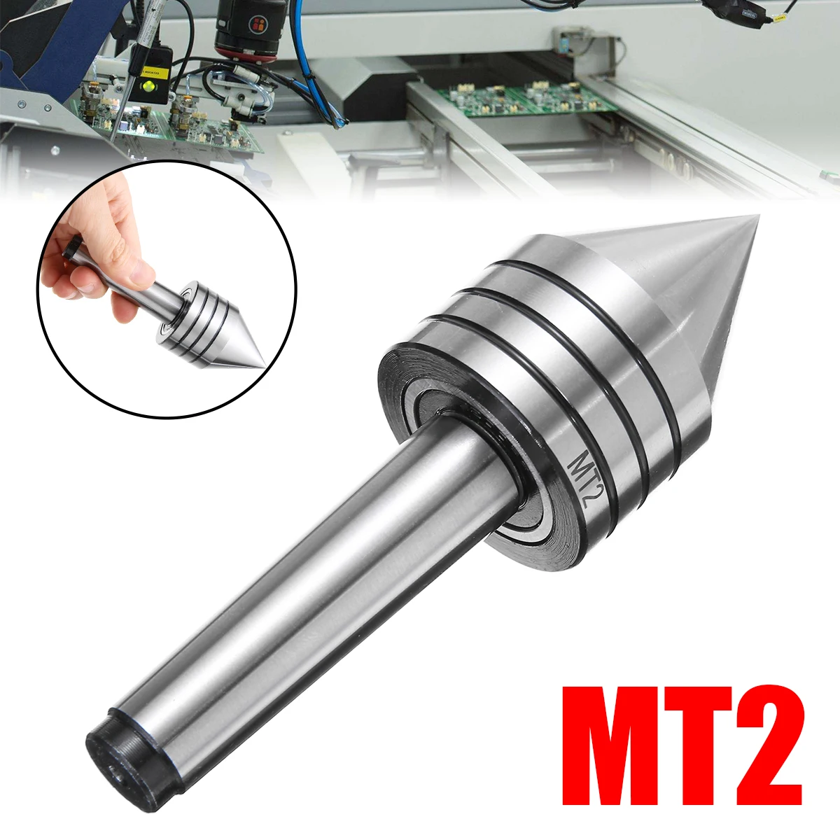 Yadianna Tool Lathe Live Center Taper Tool Triple Alloy Steel Ball Bearings Accuracy 0.000197 Inch MT2 Multifunction Yadianna Tool Lathe Live Center Taper Tool Triple Alloy Steel Ball Bearings Accuracy 0.000197 Inch MT2 Multifunction