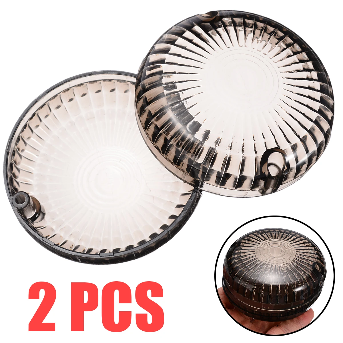 

For Yamaha 2Pcs Motorcycle Smoke Turn Signal Light Lens Lamp Shell Cover Support V-Star 1100 Silverado 650 Road Star V-Max