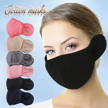 

Warm Mask Mascarilla Masker Dustproof Mouth For Dust' Protection Ear Winter Mask Keep Print Face Shields Masque Mondkapjes